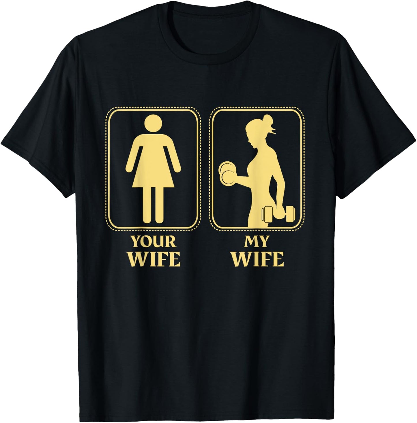 My wife your wife weightlifting women fitness gym moms T-Shirt - T-Shirt | Black