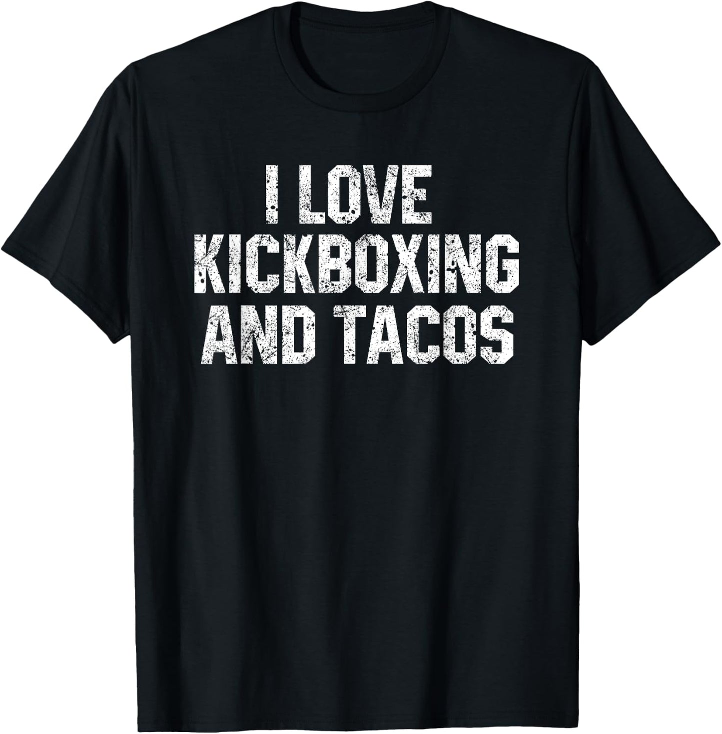 I Love Kickboxing And Tacos Funny Kickbox Martial Arts Mom T-Shirt - T-Shirt | Black