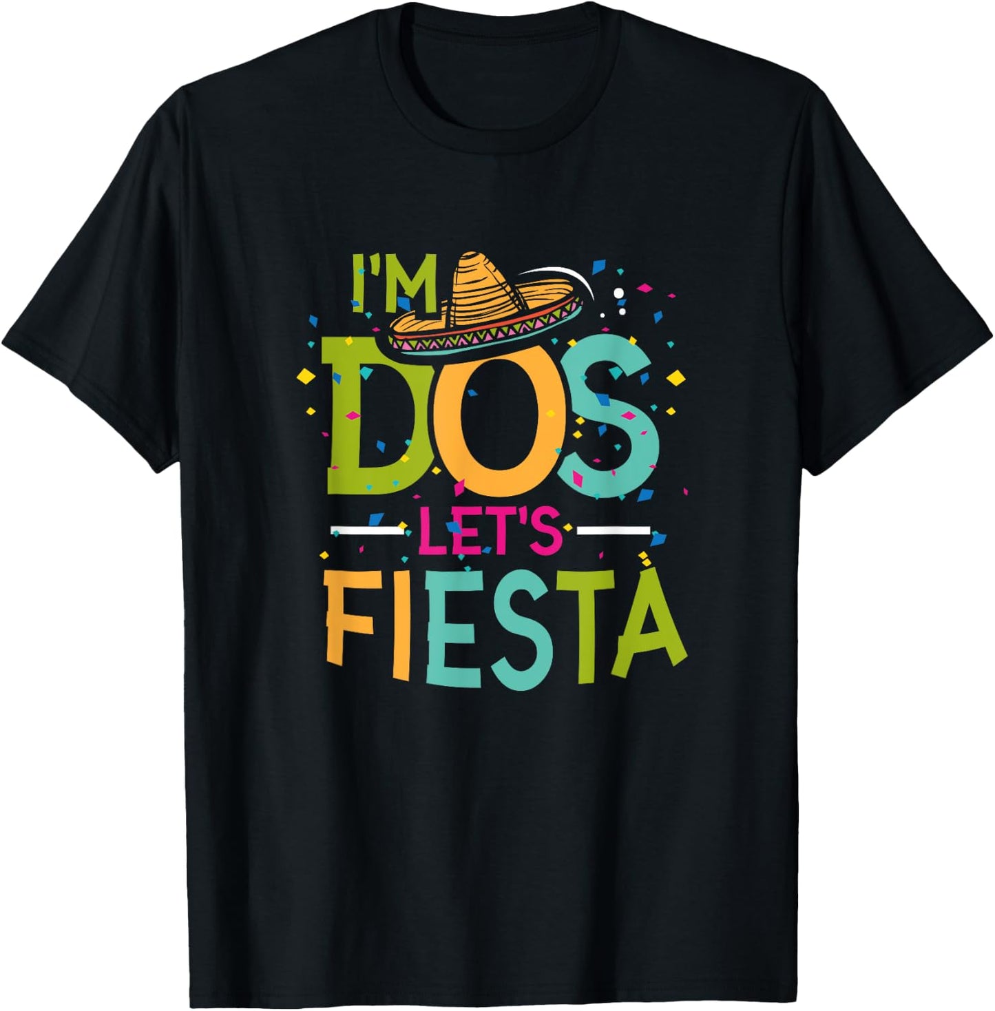 I'm Dos Taco Twosday Shirt Boy Girl Kids 2nd Birthday Gift T-Shirt - T-Shirt | Black