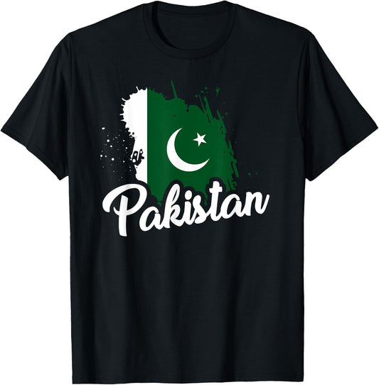 Pakistan Flag T Shirt Pakistani Proud Roots Love Team Cute T-Shirt - T-Shirt | Black