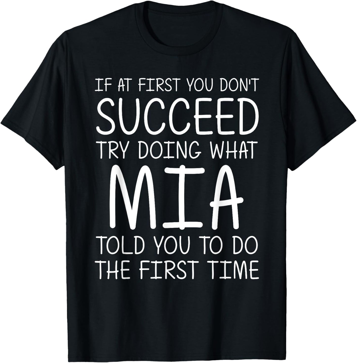 MIA Gift Name Personalized Birthday Funny Christmas Joke T-Shirt - T-Shirt | Black