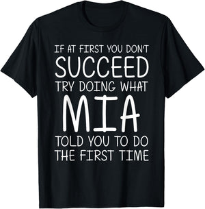 MIA Gift Name Personalized Birthday Funny Christmas Joke T-Shirt - T-Shirt | Black
