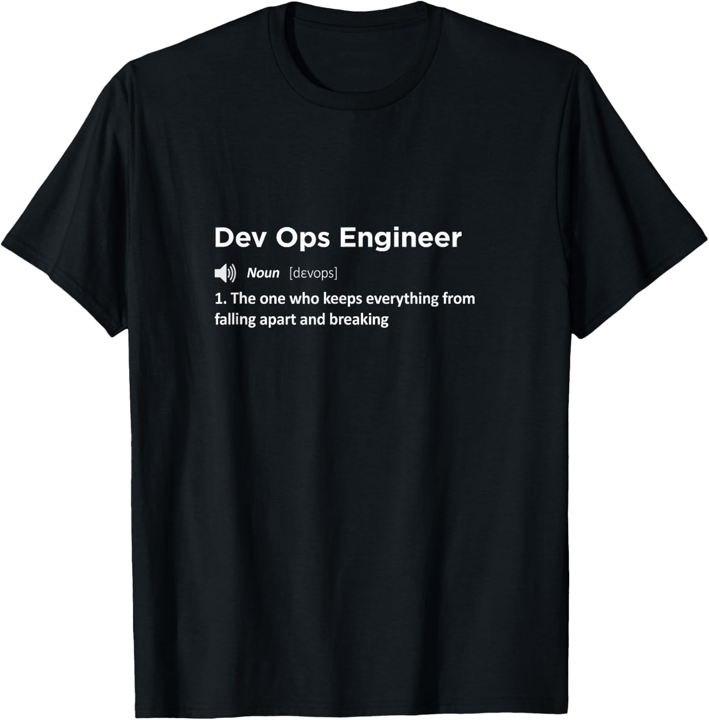 Dev ops Development IT operations quotes sayings DevOps Engineer Funny Definition Gift Software Developer T-Shirt - T-Shirt | Black