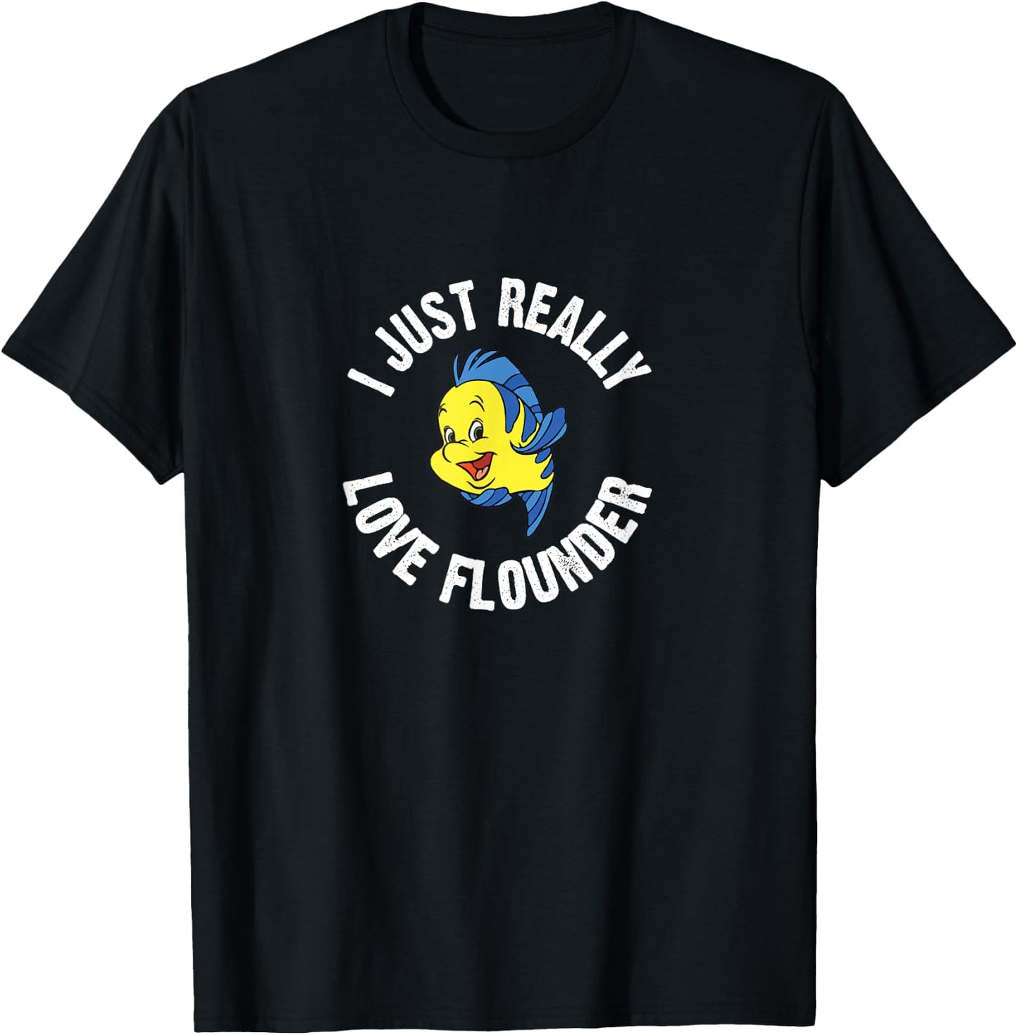 I Just Really Love Flounder - Cute Animal Lover T-Shirt - T-Shirt | Black