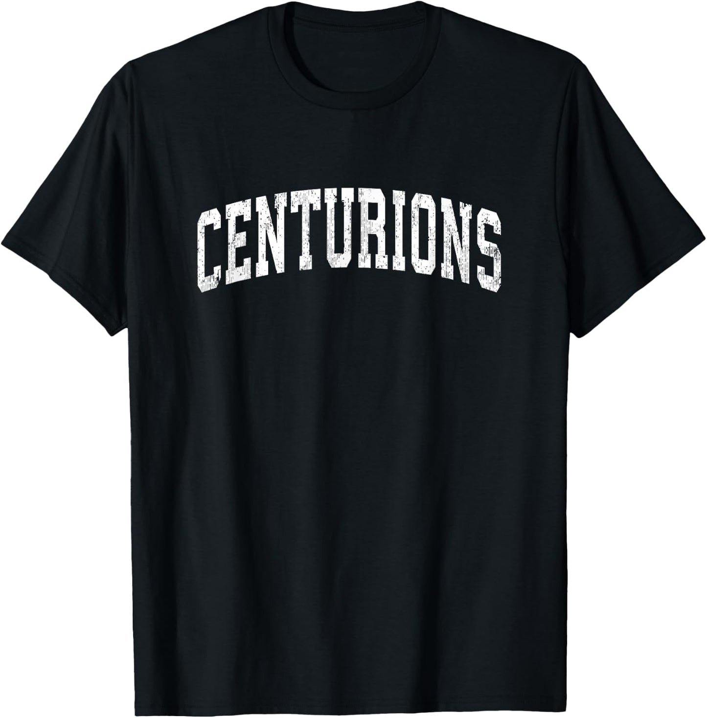 Centurions Mascot Vintage Athletic Sports Name Design T-Shirt - T-Shirt | Black