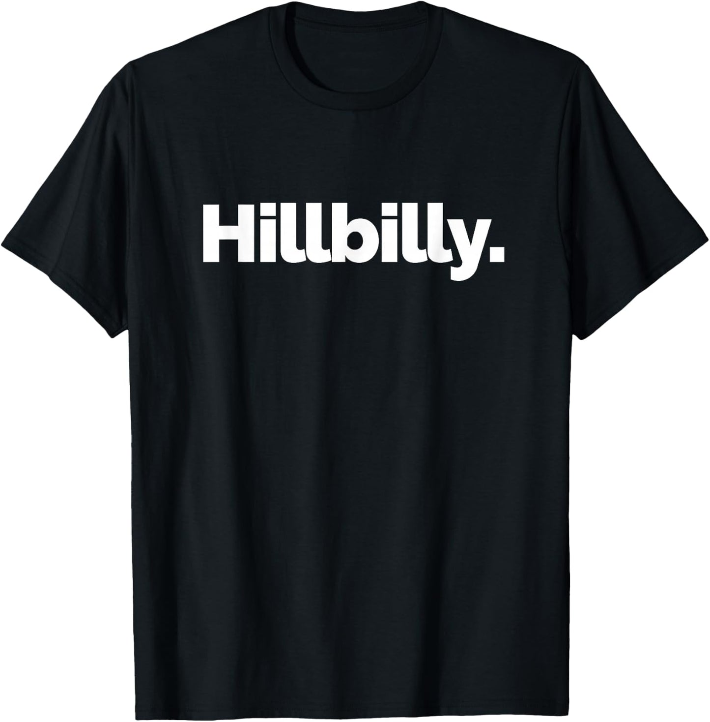 Hillbilly on a Design Women's Black Modern Simple Hillbilly Print Letter Print T-Shirt - T-Shirt | Black