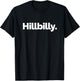 Hillbilly on a Design Women's Black Modern Simple Hillbilly Print Letter Print T-Shirt - T-Shirt | Black