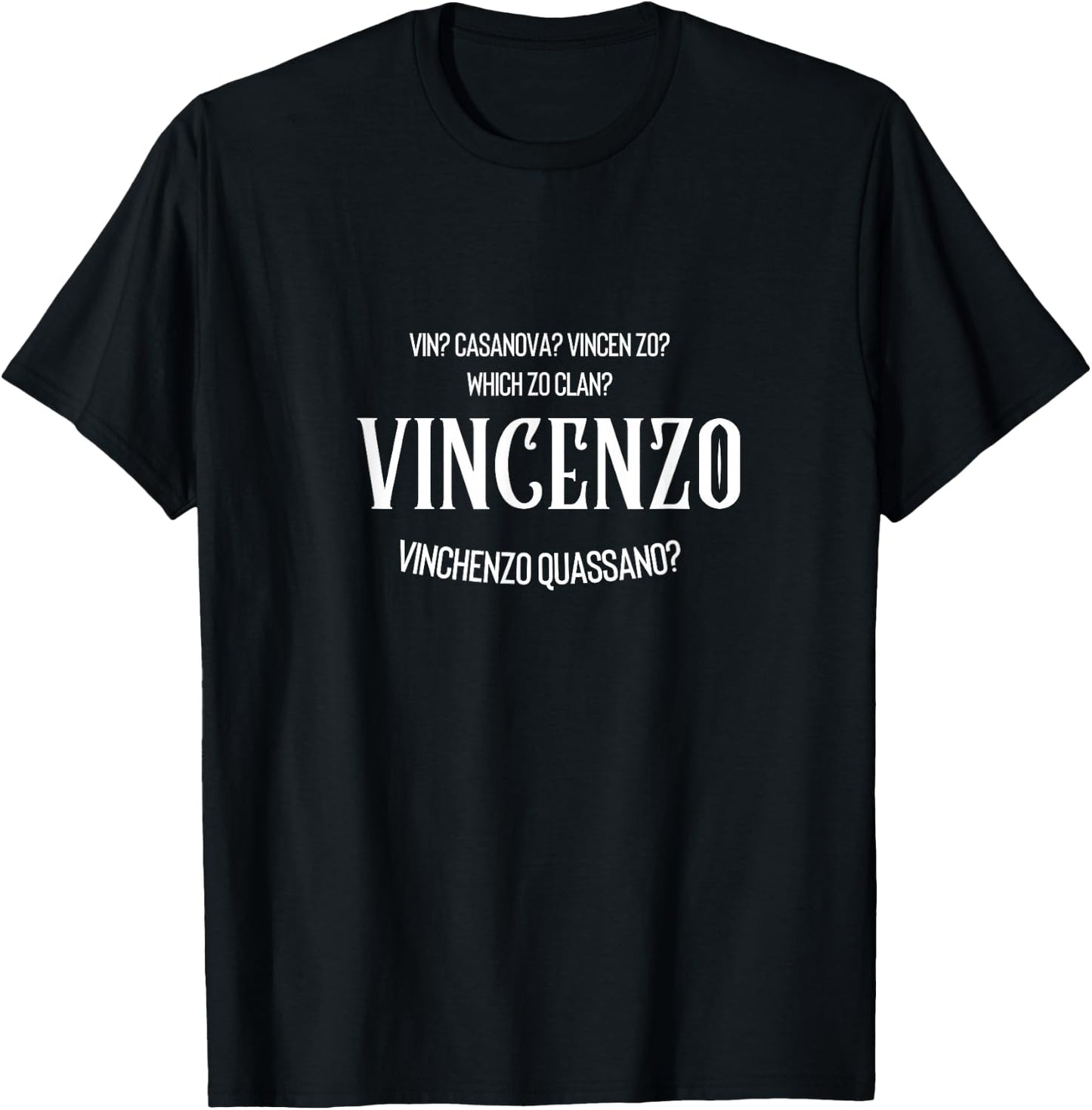 VincenzoTees Vincenzo - Korean Drama Inspired kdrama gift , Black, Small T-Shirt - T-Shirt | Black