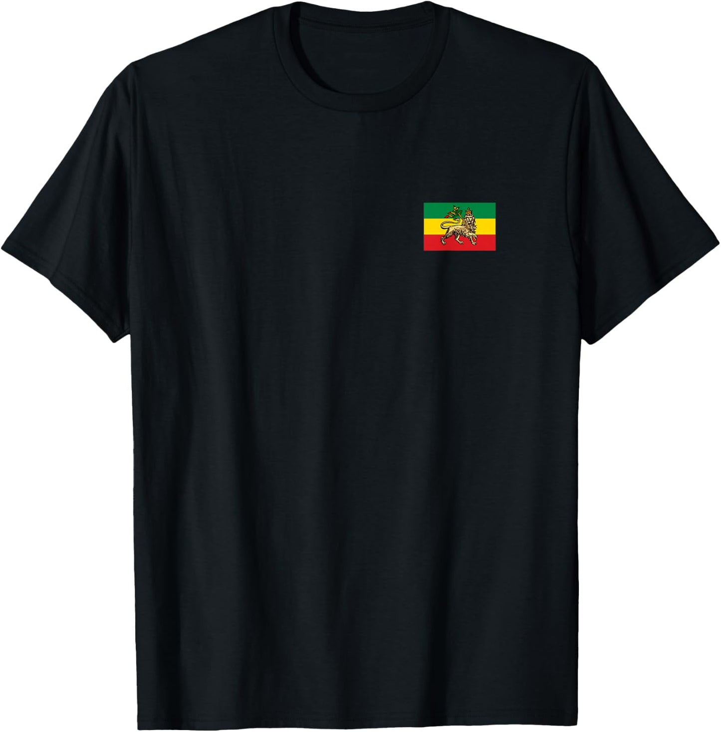 Rastafarian Lion of Judah Rasta Flag T-Shirt - T-Shirt | Black