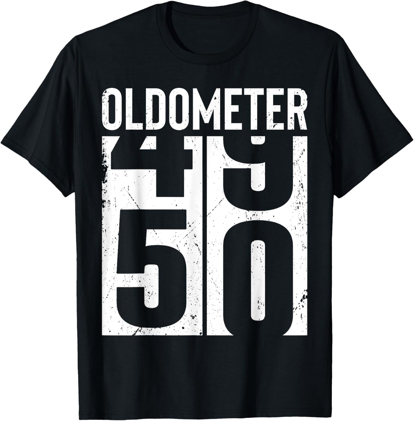 Funny 50 Years Old 50th Birthday Odometer Oldometer Gift Men T-Shirt - T-Shirt | Black