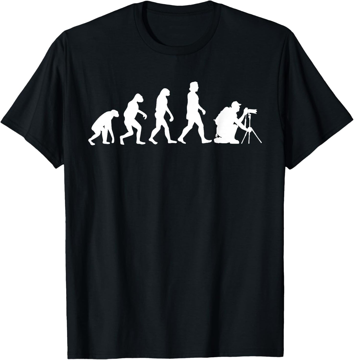 Fotograf Evolution Funny Photography Photo Photographer T-Shirt - T-Shirt | Black