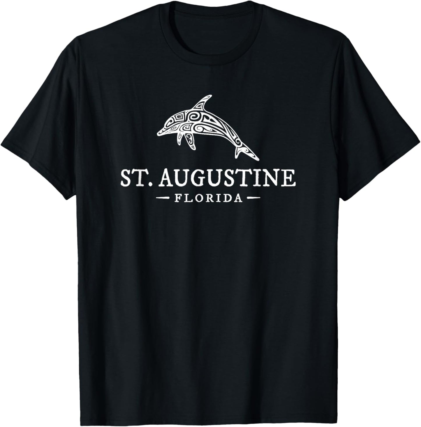 St. Augustine Florida Dolphin Vacation Souvenir Boys Girls T-Shirt - T-Shirt | Black