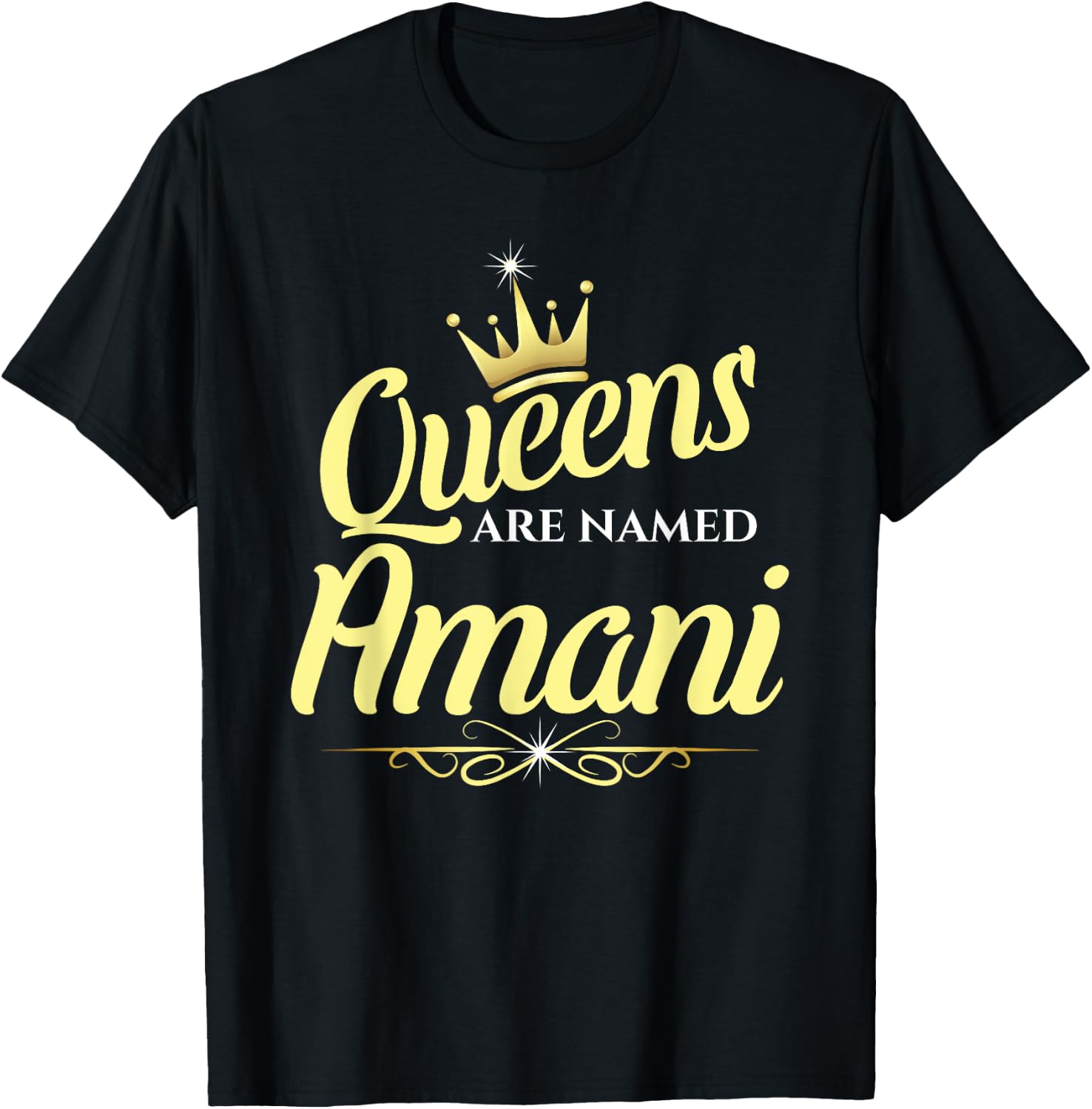 Queens Are Named Amani T-Shirt - T-Shirt | Black