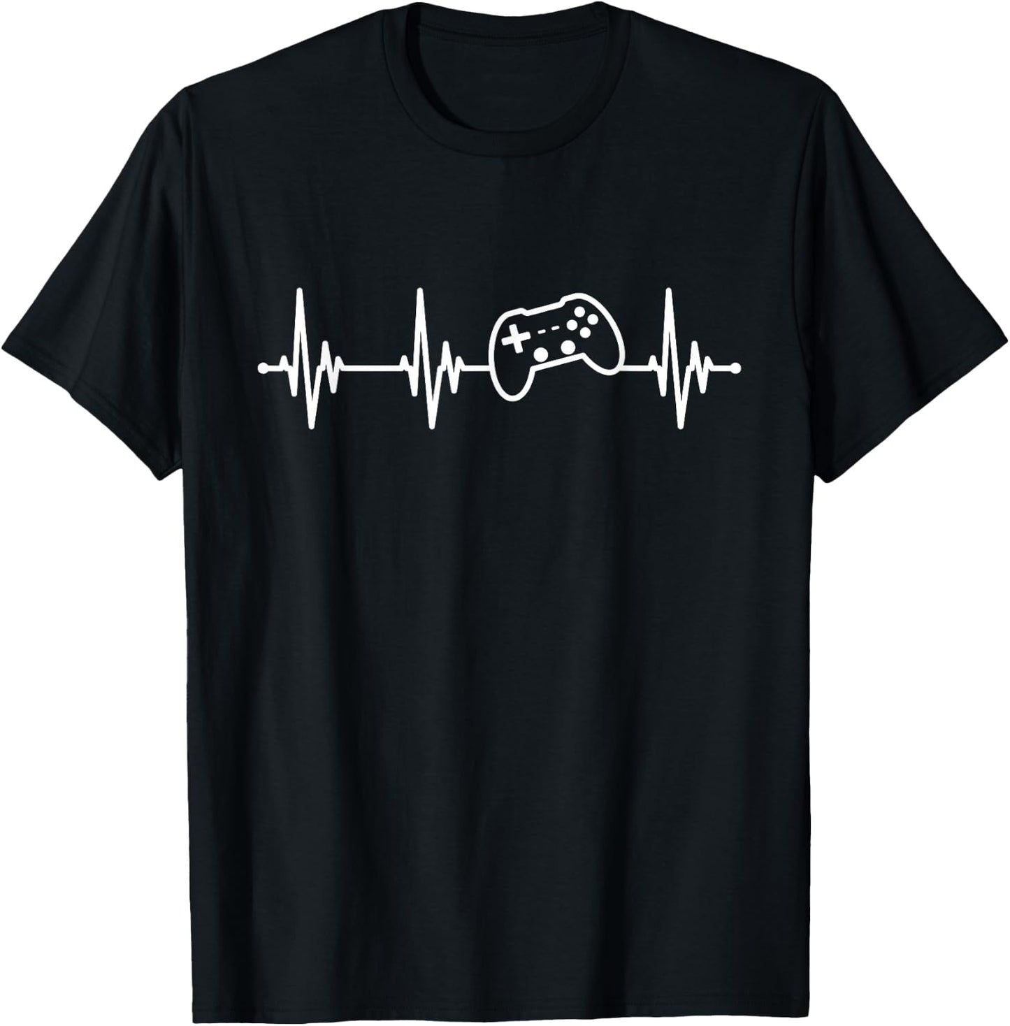 Heartbeat Gaming Controller Gamepad Gamer T-Shirt - T-Shirt | Black