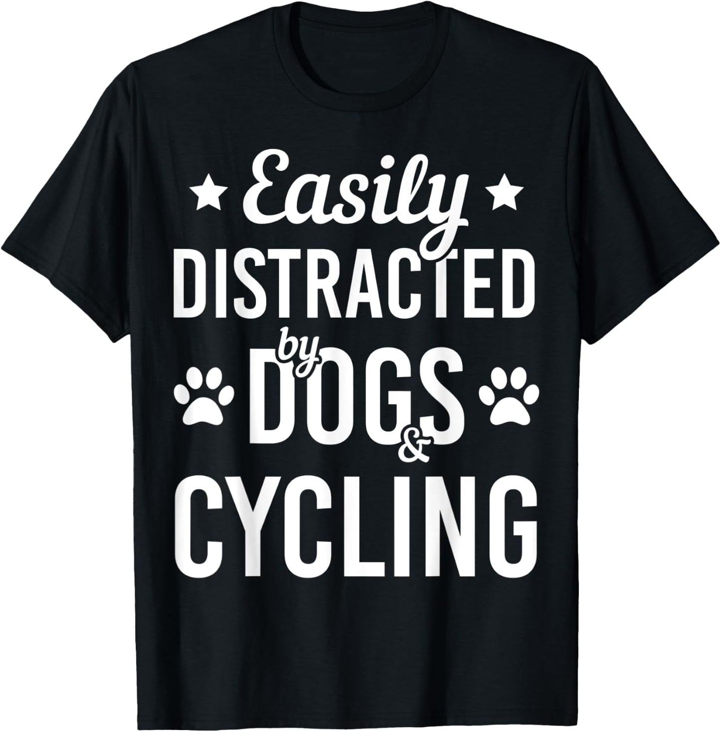 Dog Lover Cycling Lover Dogs And Cycling Bicycle Funny Dog T-Shirt - T-Shirt | Black