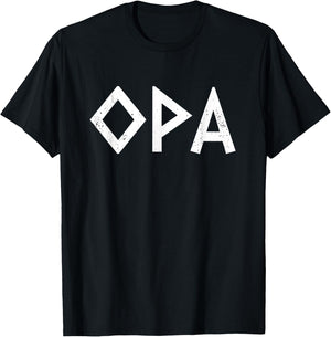 Opa Ancient Greek Pride Greek Flag Funny Greek Party Greece T-Shirt - T-Shirt | Black