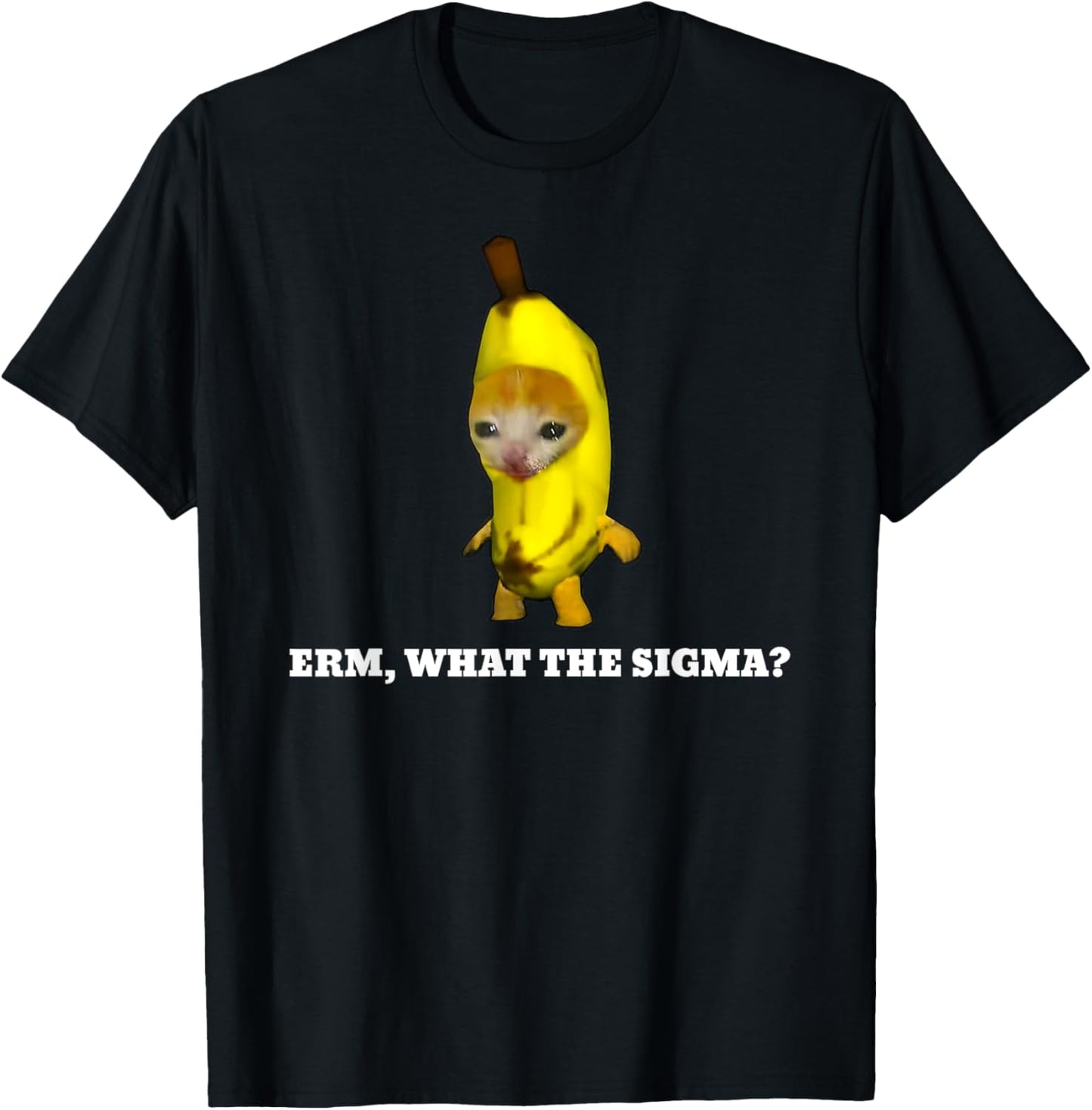 Erm, What Sigma? Cat meme Men Women Girls Kids T-Shirt - T-Shirt | Black
