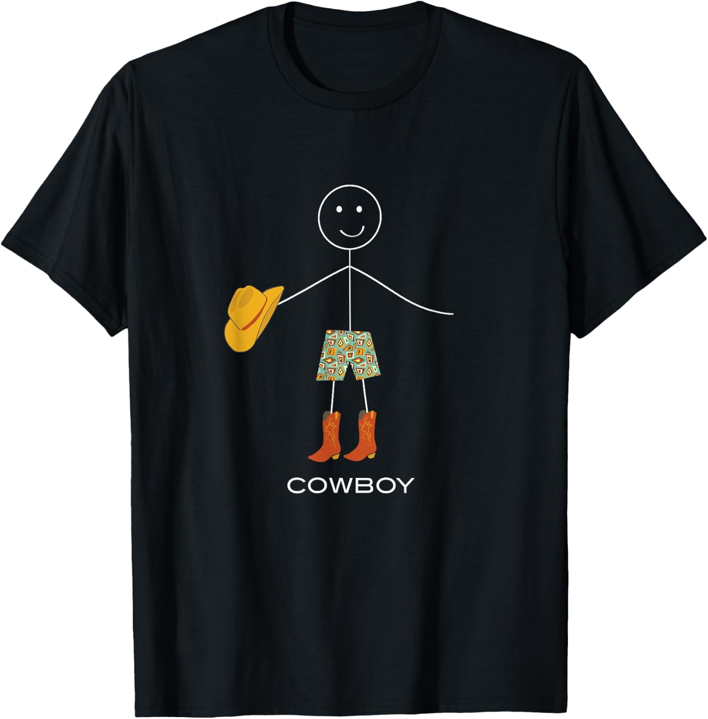 Funny Cowboy Design, Boy Rodeo, Horse Rancher T-Shirt - T-Shirt | Black