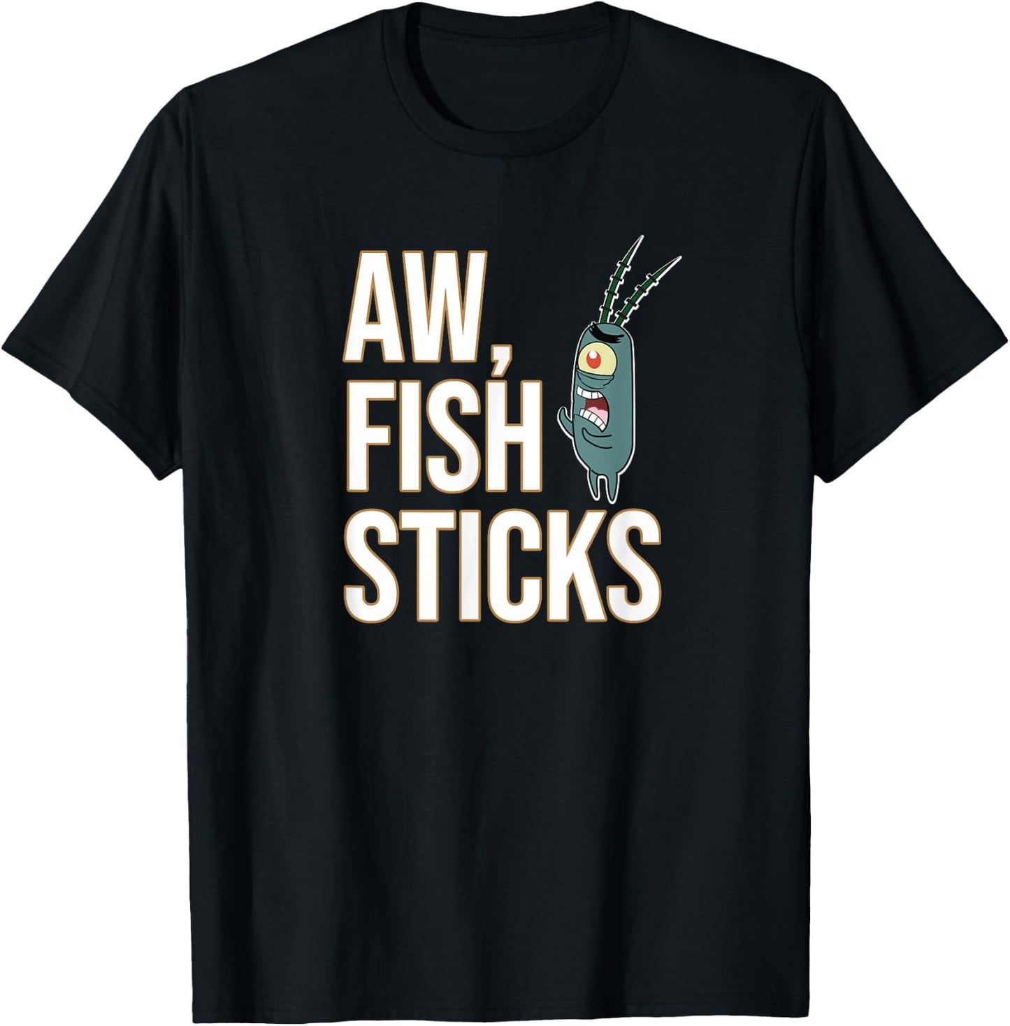 Mademark x SpongeBob SquarePants - Plankton - Aw, Fish Sticks T-Shirt - T-Shirt | Black