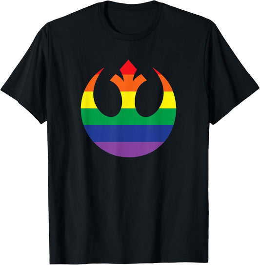 Star Wars Rebel Alliance Rainbow T-Shirt - T-Shirt | Black