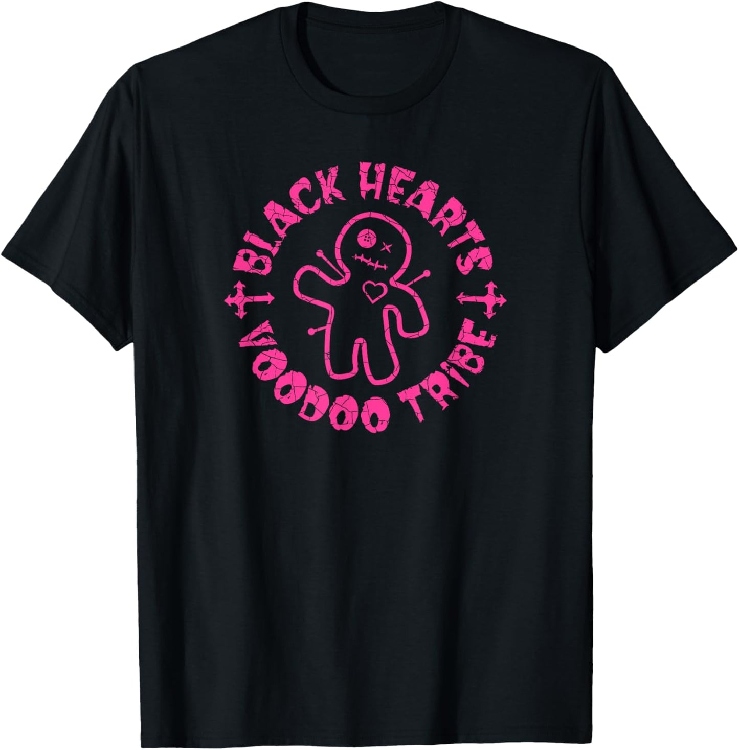 Black Hearts Voodoo Tribe Doll T-Shirt - T-Shirt | Black