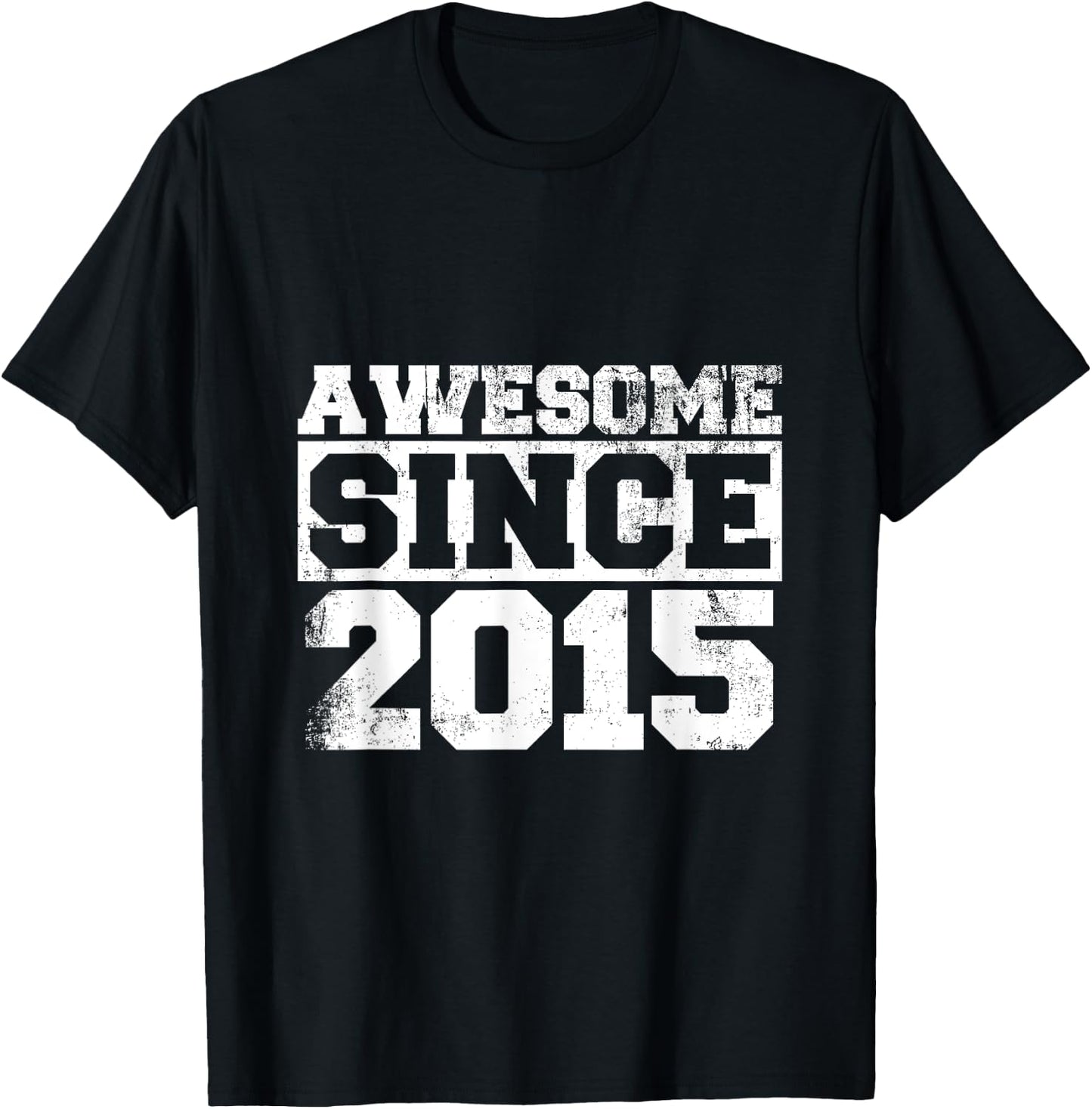 Kids Awesome since 2015 Vintage Style Born in 2015 Birthday T-Shirt - T-Shirt | Black