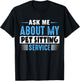 ASK ME ABOUT MY PET SITTING SERVICE (Blue Text Version) T-Shirt - T-Shirt | Black