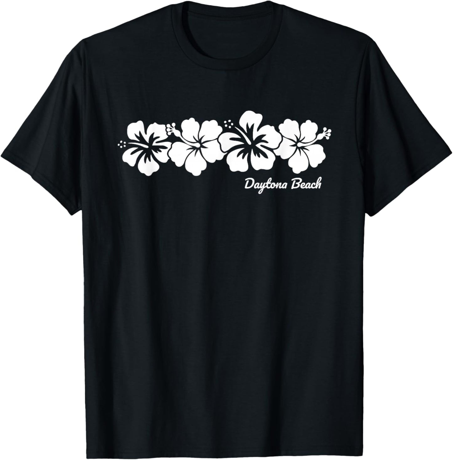 Daytona Beach Florida Hibiscus Flower Souvenir T-Shirt - T-Shirt | Black