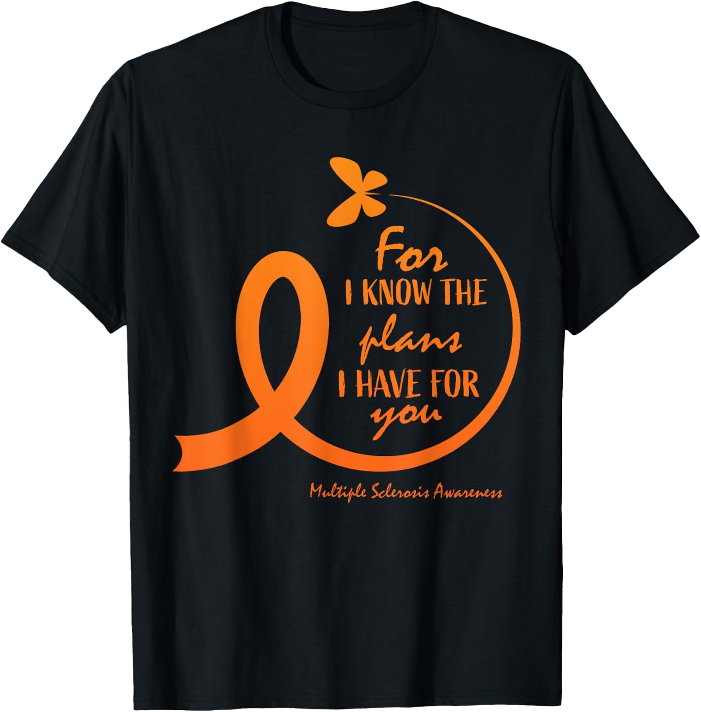 Cute Multiple Sclerosis Awareness Gift Christian Bible Verse T-Shirt - T-Shirt | Black