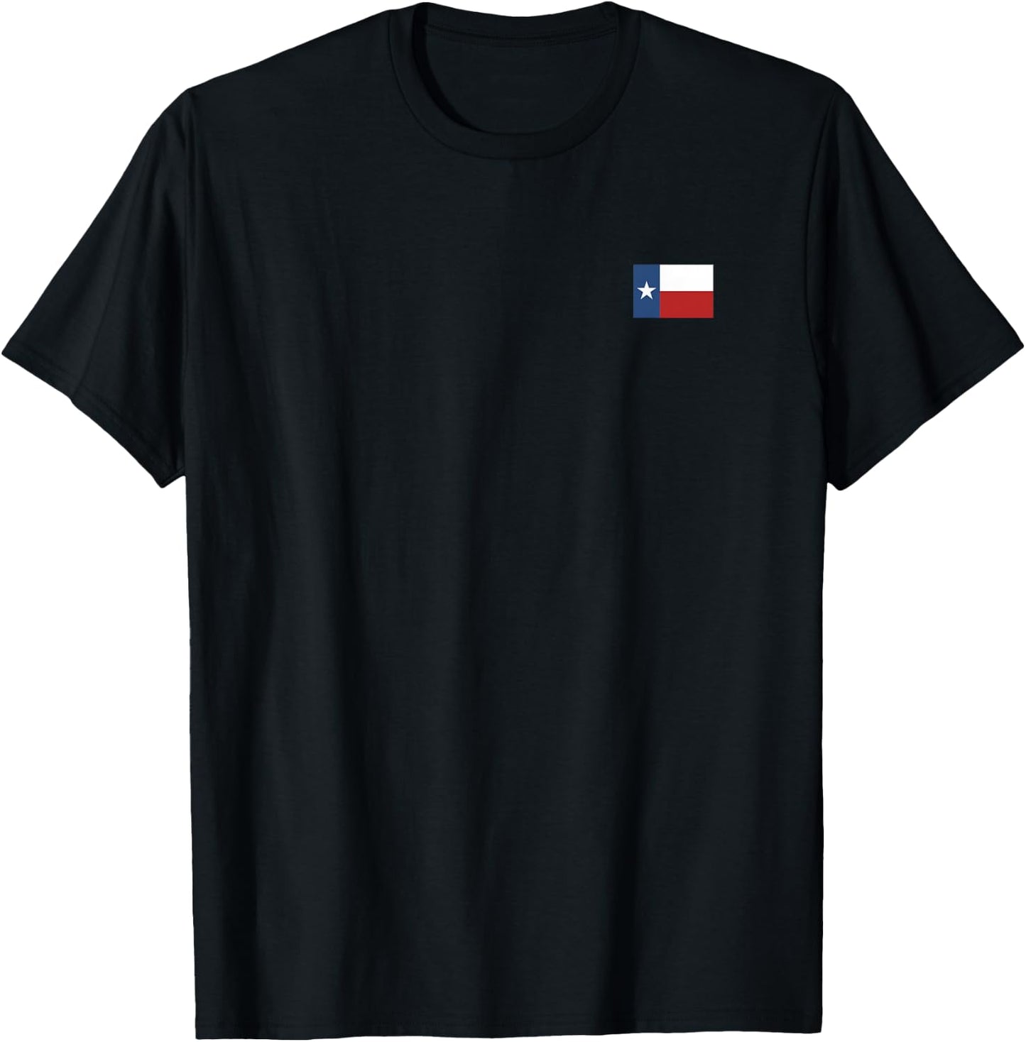 Texas T shirt Women Men | Left Chest Texas State Flag T-Shirt - T-Shirt | Black