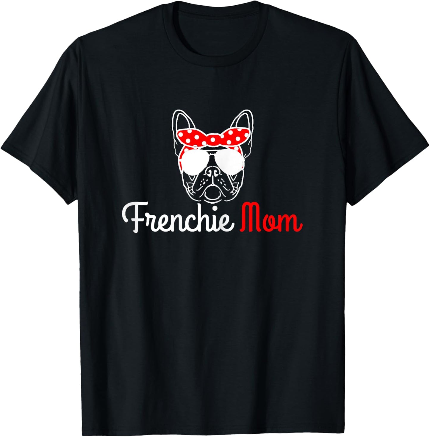 Frenchie Mom Vintage Funny Dog French Bulldog T-Shirt - T-Shirt | Black