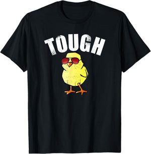 Cute Chick TOUGH CHICK Shirt Baby Chick Feminist Empower T-Shirt - T-Shirt | Black