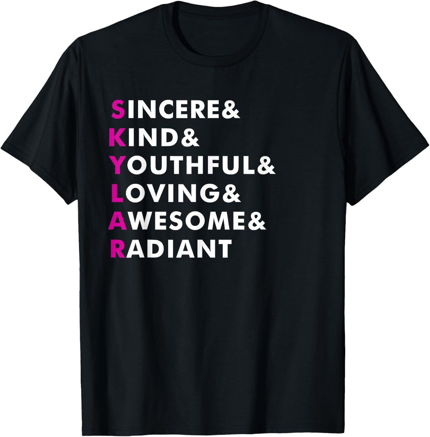 Skylar Name Shirt Personalized Gift T-Shirt - T-Shirt | Black