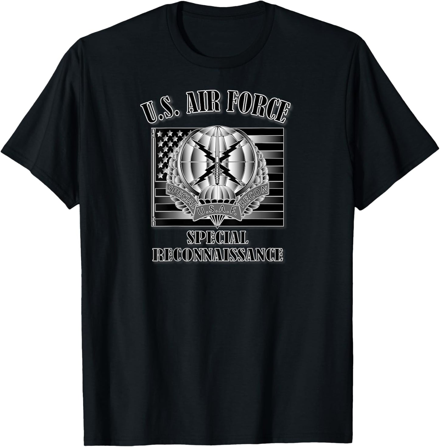 U.S. Air Force Special Reconnaissance (Back Design) T-Shirt - T-Shirt | Black