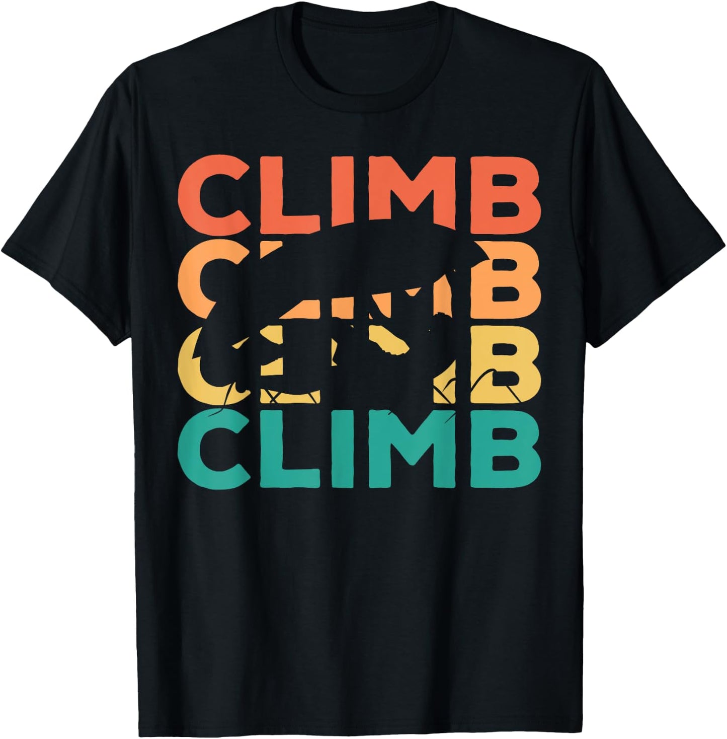 Retro Vintage Climbing Gift Climbers T-Shirt - T-Shirt | Black