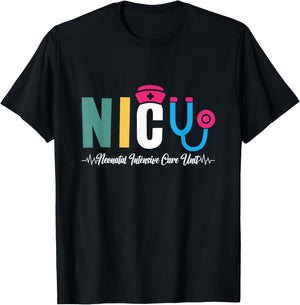 NICU Neonatal Intensive Care Unit Neonatal Nurses NICU Nurse T-Shirt - T-Shirt | Black