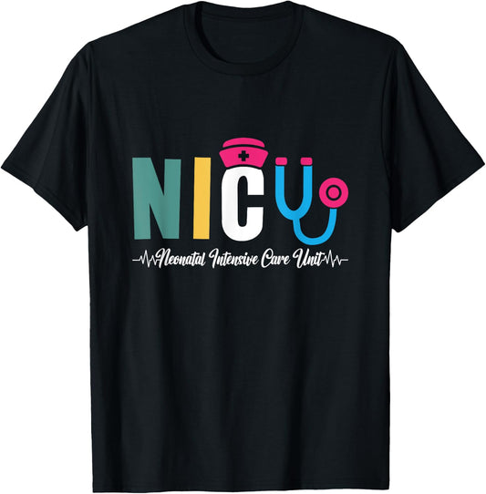 NICU Neonatal Intensive Care Unit Neonatal Nurses NICU Nurse T-Shirt - T-Shirt | Black