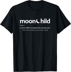 Moonchild Definition Moon Child Moon Aesthetic T-Shirt - T-Shirt | Black