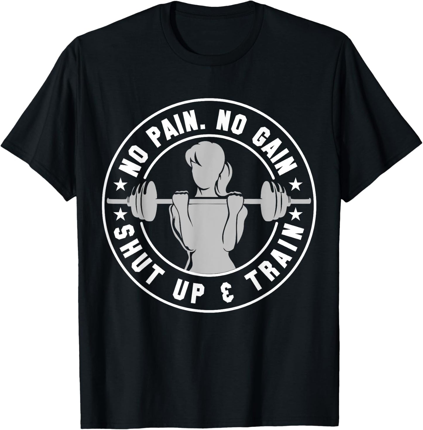 No Pain No Gain Women Workout Gym Cool Fitness Lover Gift T-Shirt - T-Shirt | Black