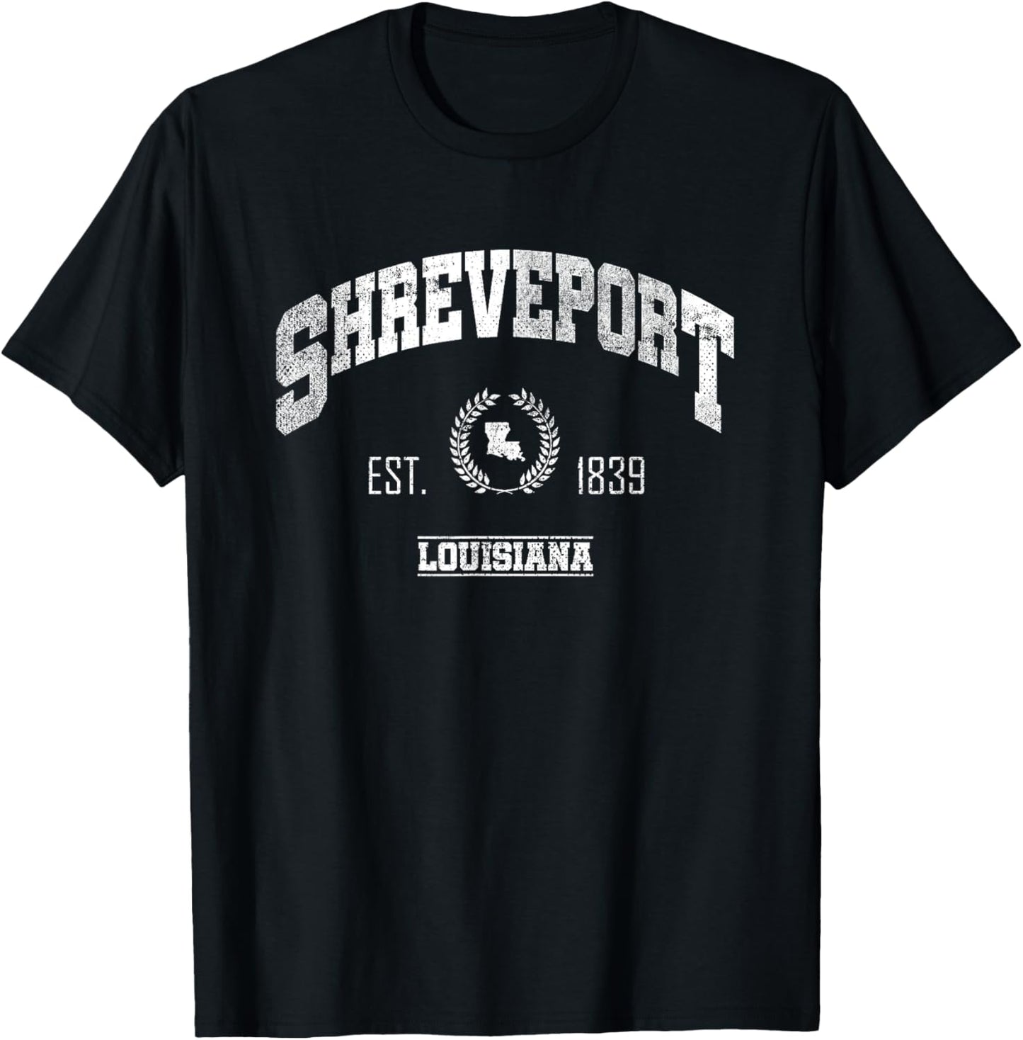 Shreveport LA | Louisiana | Vintage Throwback T-Shirt - T-Shirt | Black
