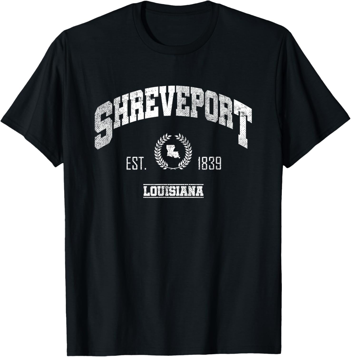 Shreveport LA | Louisiana | Vintage Throwback T-Shirt - T-Shirt | Black