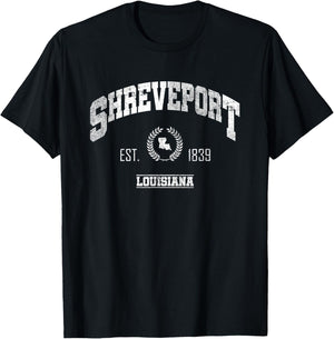 Shreveport LA | Louisiana | Vintage Throwback T-Shirt - T-Shirt | Black