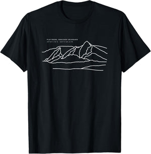 Places Around The World: Flatirons, Boulder Colorado T-Shirt - T-Shirt | Black