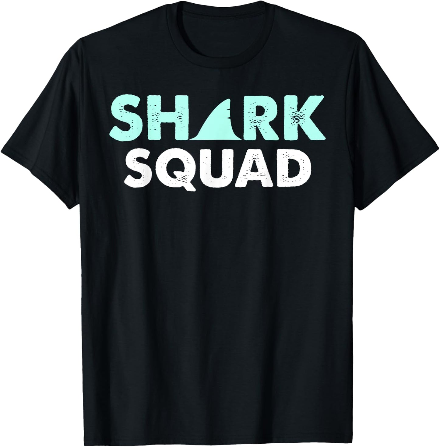Shark Squad Shark Fin Shark Lover Gift T-Shirt - T-Shirt | Black