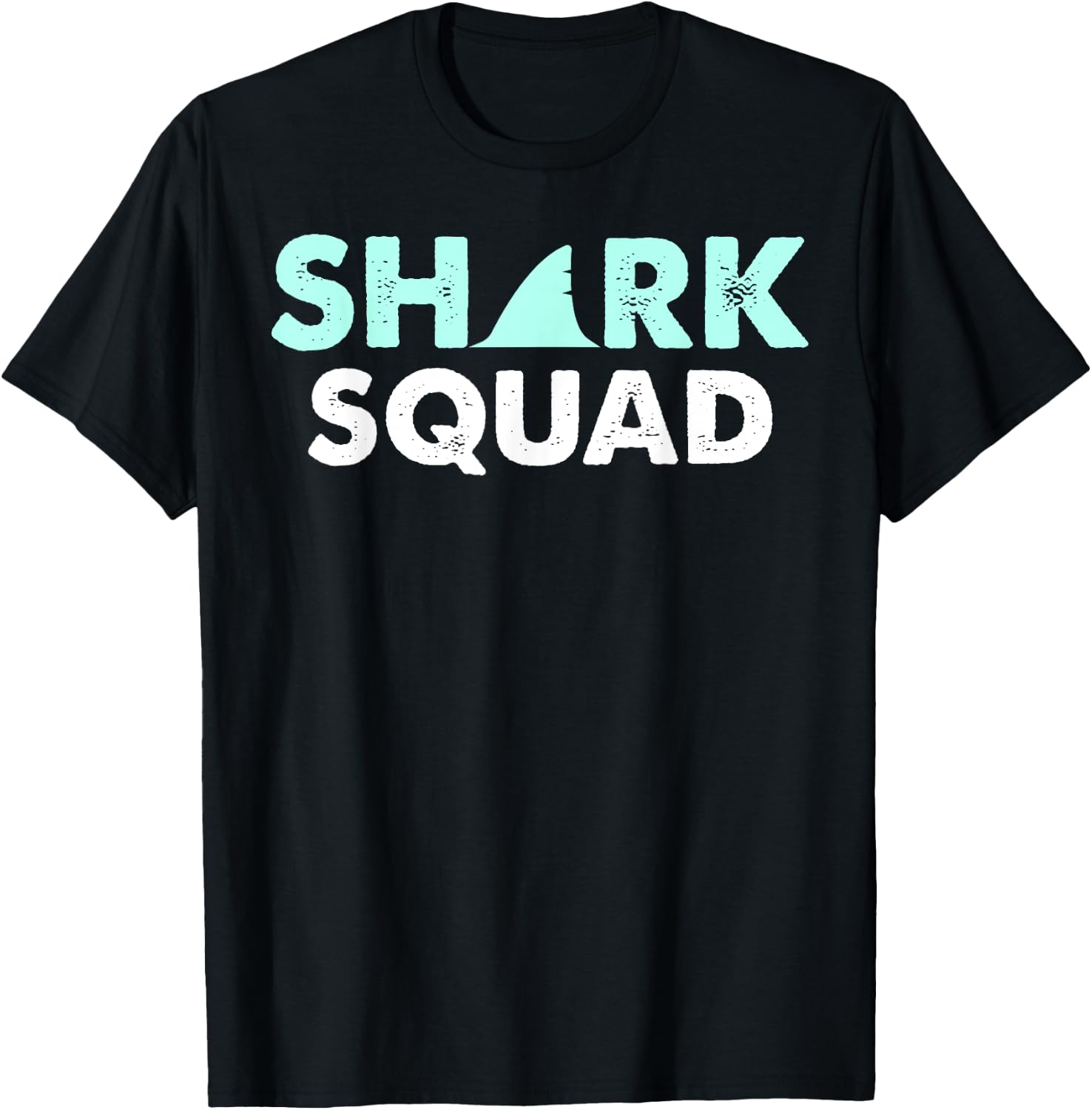 Shark Squad Shark Fin Shark Lover Gift T-Shirt - T-Shirt | Black