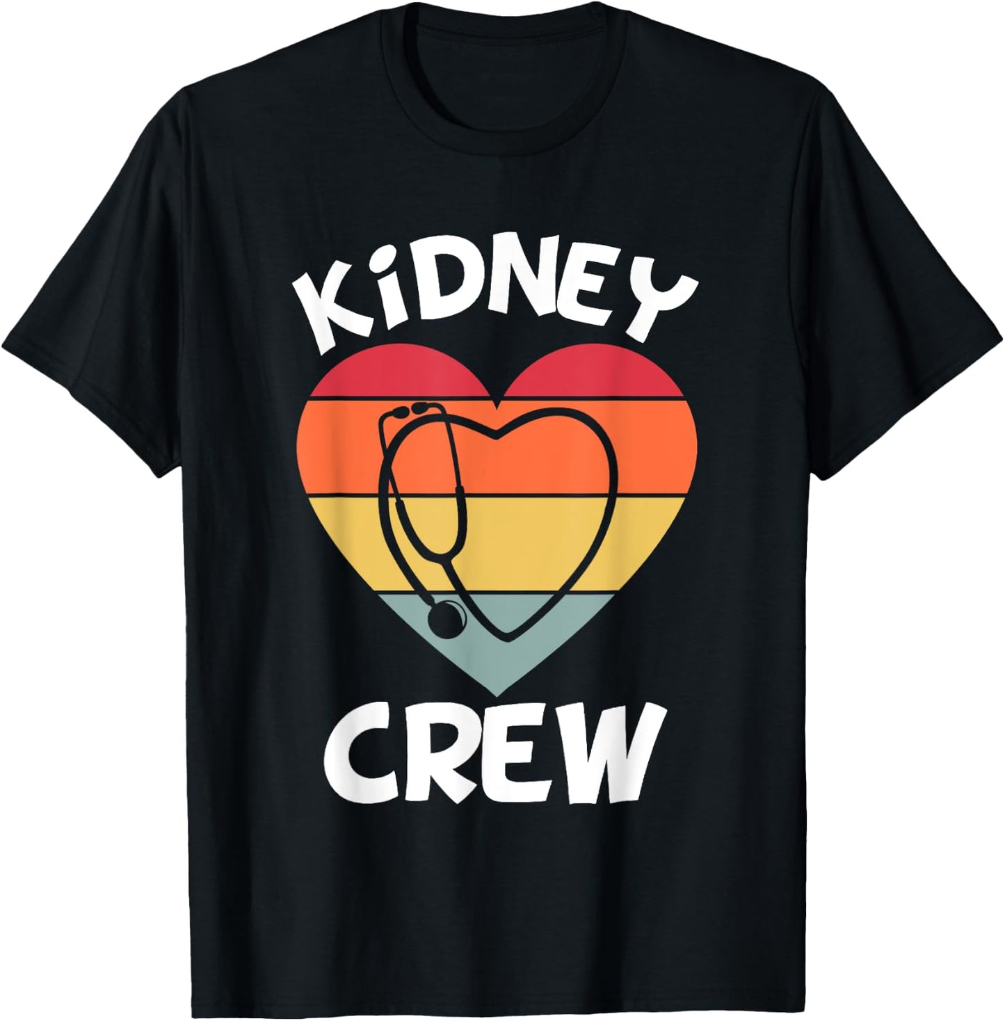 Kidney Crew Dialysis Team Dialysis Tech Nephrology Nurse T-Shirt - T-Shirt | Black