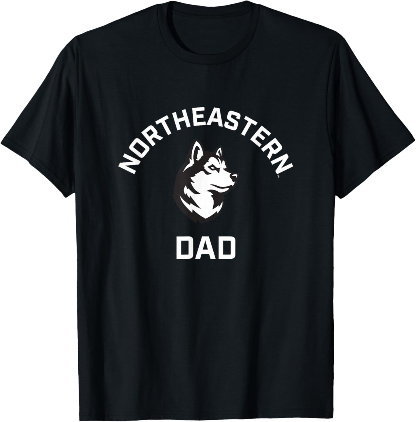 Campus Lab Northeastern University NEU Huskies Arched Dad , Small, Black T-Shirt - T-Shirt | Black