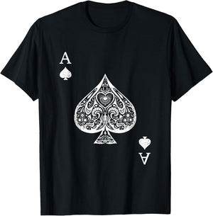 Ace of Spades Costume - Playing Card Costume Ace Spade T-Shirt - T-Shirt | Black