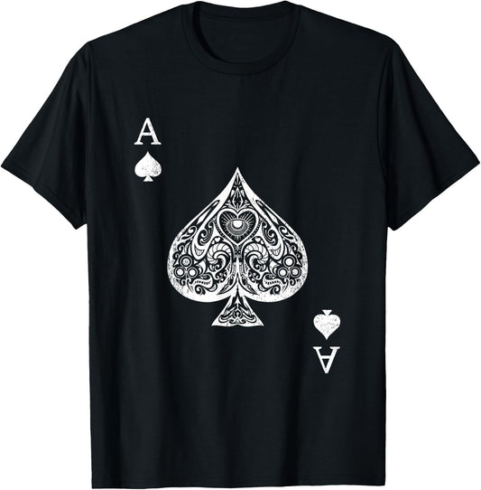 Ace of Spades Costume - Playing Card Costume Ace Spade T-Shirt - T-Shirt | Black
