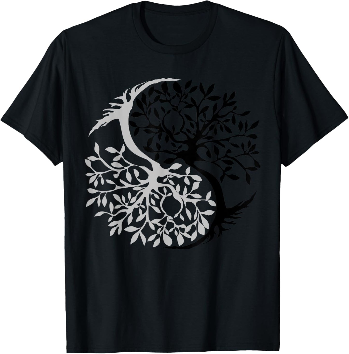 Tree Of Life Yin Yang Symbol Funny Bonsai Zen Gift Men Women T-Shirt - T-Shirt | Black